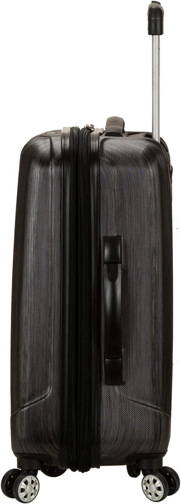Rockland Melbourne Hardside Expandable Spinner Wheel Luggage, Carry-On 20", Metallic