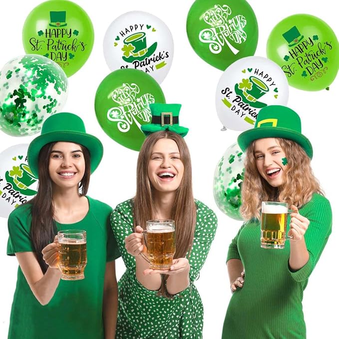 St. Patrick's Day Balloons St. Patrick's Day Party Decorations St. Patrick's Latex Balloons for St. Patrick's Day Themed Party St. Patrick's Day Decorations Decor Supplies 20Pcs