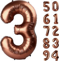 Dark Brown 3 Balloon, Coffee Brown Number Balloons 40 Inch, Chocolate 3rd Birthday Decorations for Kids Girls Boys, Men Women Party Supplies for Decorations, Number 3 Balloon