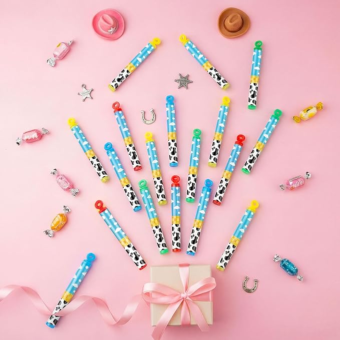 32 Pcs Story Party Favors Bubble Wands Blue Sky White Clouds and Cow Print Bubble Wand Party Favors for Adult Summer Activity Birthday Prizes Goodie Bag Stuffers Gifts Wedding Supplies