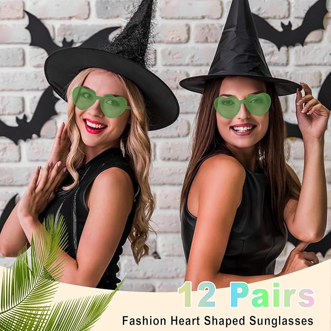 Heart Sunglasses 12/18/24 Pcs Heart Shaped Glasses for Women Cute Funny Party Glasses Party Favors Accessories