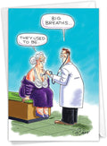 NobleWorks Big Breaths Unique Funny Birthday Card with Envelope 4813
