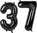40 Inch Black Number 37 Digital Balloon,Jumbo Mylar Foil Helium Balloon for 37 Balloons for Birthday Party,Wedding Anniversary Party Decorations