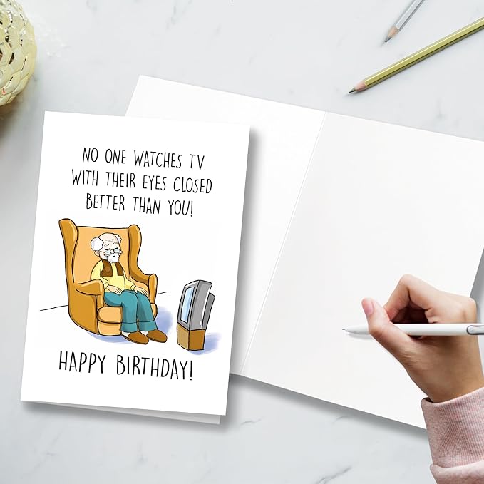 Funny Happy Birthday Card For Dad Grandpa, Humorous Birthday Card, Old Age Birthday Cards, Getting Older Birthday Cards For Husband, Funny Getting Older Birthday Card for Friend
