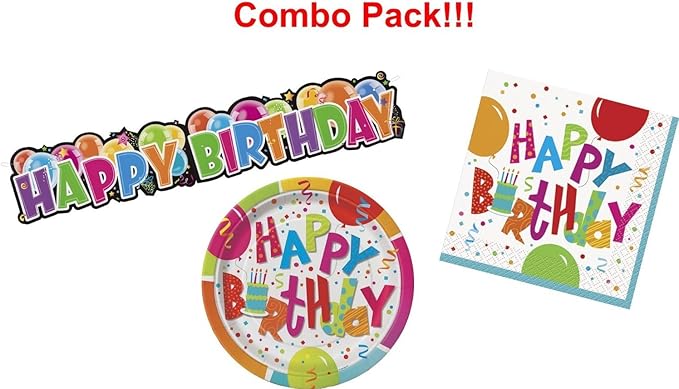 Happy Birthday Giant Jointed Banner - 4.5 ft - Premium Cardstock Banner - Perfect For All Ages