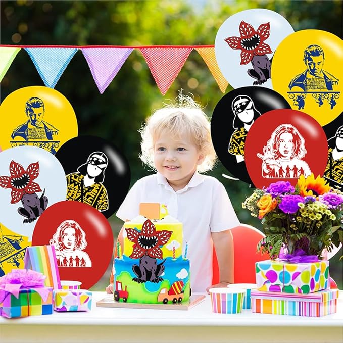 40pcs Stranger Season 5 Things Birthday Party Balloons for Stranger Season 5 Things Themed Birthday Party Decorations Supplies - 12 Inch