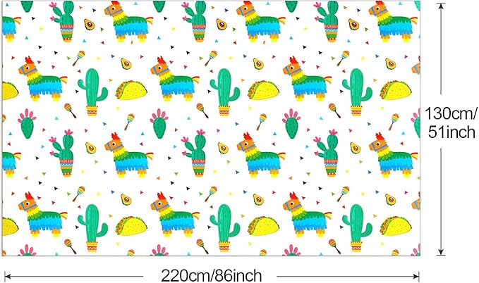 2pcs Cactus Llama Taco Table Cloth for Mexican Final Fiesta Party Decoration Bachelorette Party, Disposable Rectangle Cinco De Mayo Party Tablecovers, Summer Beach Mexican Party Party Supplies