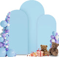 3-Piece Arch Backdrop Cover, Stretchy Spandex Wedding Arch Covers 4FT, 5FT, 6FT for Round Chiara Arch Stand, Blue Arch Cover for Photo Background Happy Birthday Party Banquet Ceremony Decor