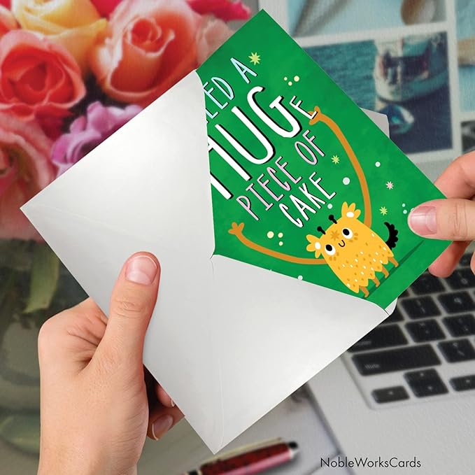 NobleWorks - Funny Birthday Greeting Card with 5 x 7 Inch Envelope (1 Card) Bday Need A Hug C2326BDG