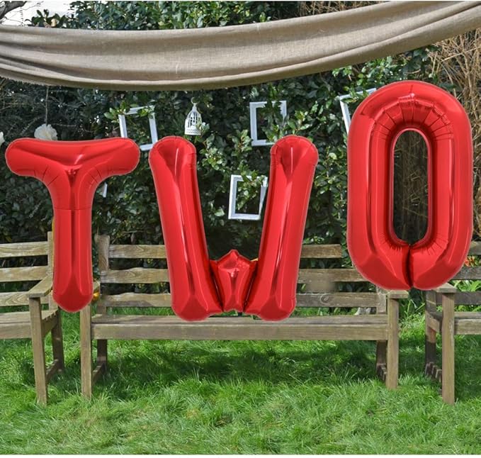 TONIFUL 40 Inch Large Bright Red Letter Balloons A-Z, Giant Jumbo Helium Foil Mylar Big Letter T Balloons for Birthday Party Anniversary Wedding Decorations