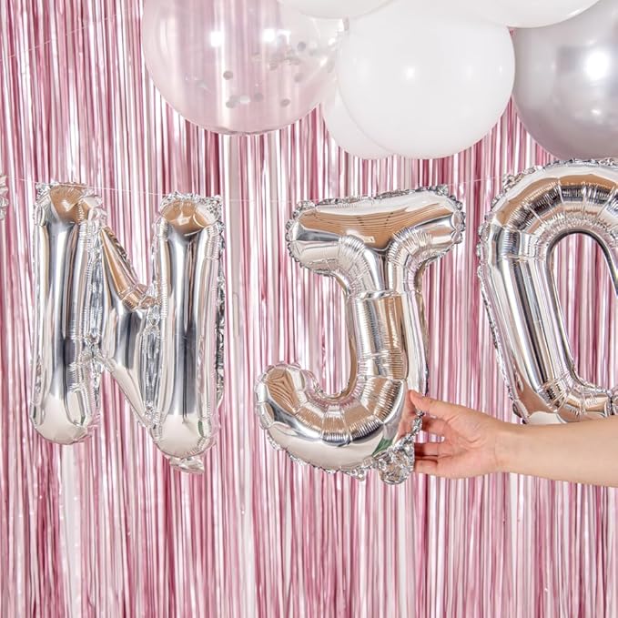Restaurantware-Balloonify 16 Inch Letter Balloon, 1 Alphabet Party Balloon - Letter J, Self-Sealing, Silver Foil Mylar Finish, Hanging Loop, Decoration For Birthday, Wedding, Or Graduation