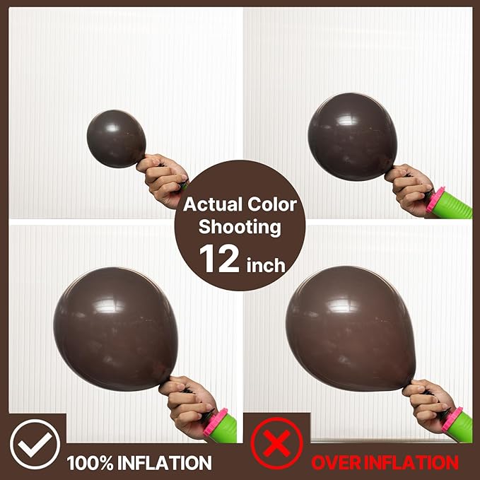 PartyWoo Dark Brown Balloons 152pcs Different Sizes of 18 12 10 5 Inch Boho Coffee Neutral Fall Balloon Arch Kit for Bachelorette Baby Shower Anniversary Birthday Party Decorations Brown-F20