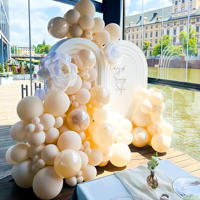 105pcs Pastel Orange Balloons 12inch Party Latex Balloons for Boys Girls Birthday Baby Shower Gender Reveal Wedding Sunflower Party Decorations
