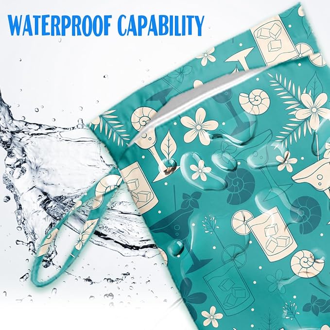 Beach Essentials, Wet Bag for Swimsuit Dirty Clothes Yoga Gym Diaper, Wet Dry Bag, Beach Vacation Essential for Travel Poor Bathing Summer Vibes