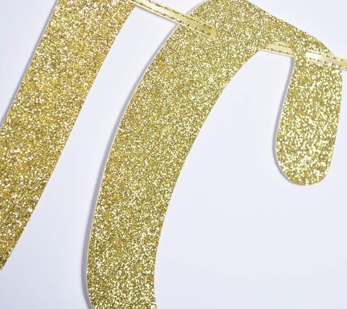 Educated AF Glitter Banner Sign for Graduation Party Decor Congrats Grad Bunting Decorations Gold Glitter