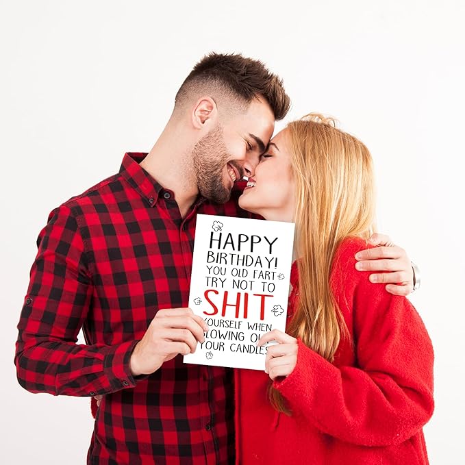 Funny Farting Birthday Card for Men Women, Rude Birthday Gift for 50th 60th 70th 80th Older, Happy Bday Decorations Card for Friend Grandpa Grandma Dad Mom