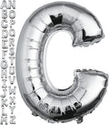 40 inch Silver Letter C Balloon, Big Size Alphabet Foil Mylar Helium Balloons for Birthday Party Celebration Wedding Anniversary Baby Shower Decorations Supplies Alphabet C