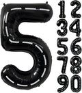 40 Inch Race Car Black Number Balloons Race Car Birthday Party Balloons Large Black Number 5 Balloons Boys 5th Birthday Party Race Car Theme Party Decorations Supplies（Digital 5）