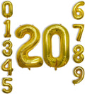 40 Inch Large Gold Number Celebration and Decoration Balloon for Birthday Parties, Graduations, Anniversaries, Weddings, Photo Shoots, Special Events - Helium Foil Mylar (Gold Number 20)
