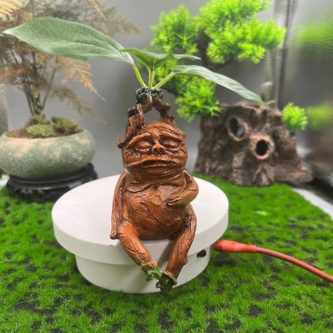 Mandrake Resin Statue Plant Funny for Decoration Micro Landscape Ornament for Outdoor Garden, Living Room, Bedroom Decor Magical Figurine Birthday Christmas Halloween Easter Gift
