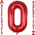 AULE red Letter Balloons O 40Inch Large Giant big Foil Mylar red O Balloon for Birthday Aniversary Party Decorations