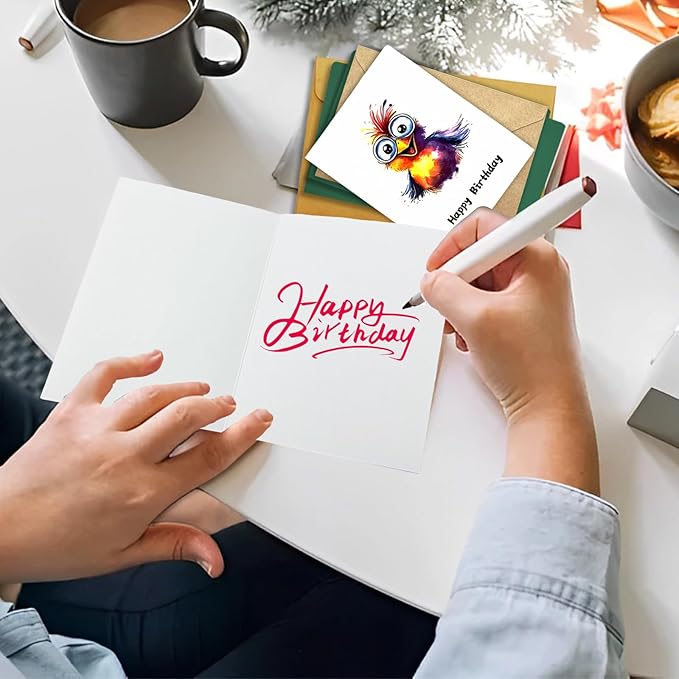 Birthday Cards Pack of 12,Birthday Cards Bulk for Women Men Kids Assorted Birthday Greeting Cards for Kids Assortment, 12 Card with Envelopes (Cartoon animals)