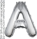 40 inch Silver Letter A Balloon, Big Size Alphabet Foil Mylar Helium Balloons for Birthday Party Celebration Wedding Anniversary Baby Shower Decorations Supplies Alphabet A