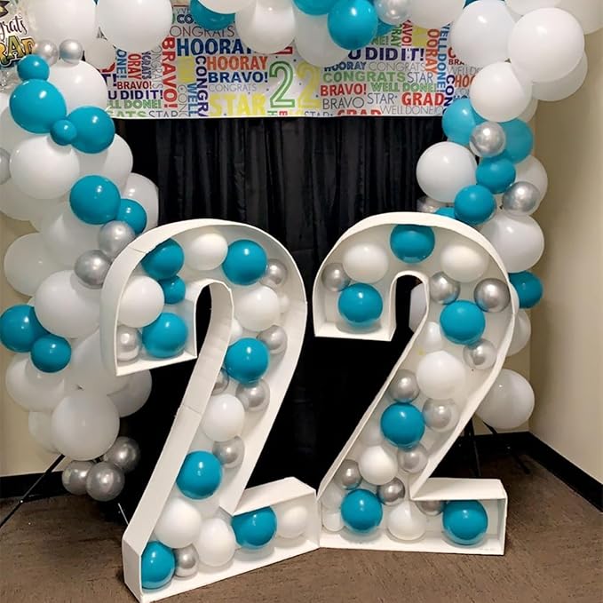 Peacock Blue Balloons 60pcs 5inch Small Turquoise Teal Blue for Balloon Garland Arch 5'' Round Mini Retro Peacock Blue Latex Balloon for Ocean Theme Birthday Party Decoration DIY Wedding
