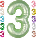 Numbers Balloon 3, 40 Inch Large Olive Green Balloon for Three Year Old Birthday Decor, 3 13 30 31 Birthday Party Decorations for Wedding Supplies