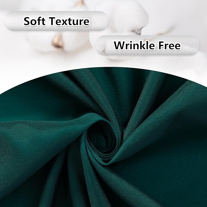 MEETSKY 10ft x 8ft Hunter Green Backdrop Curtains for Parties Christmas Wedding Curtain Rod Pocket Dark Green Photo Backdrop Sliding Drapes Backdrop Curtains for Photography, 5ft x 8ft, 2 Panels