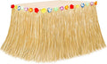 Luau Party Decorations, Natural Hawaiian Grass Table Skirt, Flower 108 X 29.5" Grass Skirts Tropical Luau Party Favors, Table Skirt for Luau Summer Tropical Indoor Outdoor Parties Decor Accessories