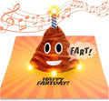 Farting Plush Pop Up Birthday Card - Lights Up & Plays Hilarious Version of "Happy Birthday" Music - Fun Musical Birthday Cards for Family & Friends - Fart Novelty Greeting Card For Men & Women