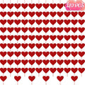 120PCS Felt Hearts, 12PCS Heart Banner, No DIY Hanging Heart Banner Indoor Outdoor Red Garland Heart Party Decor for Wall Window Door Fireplace