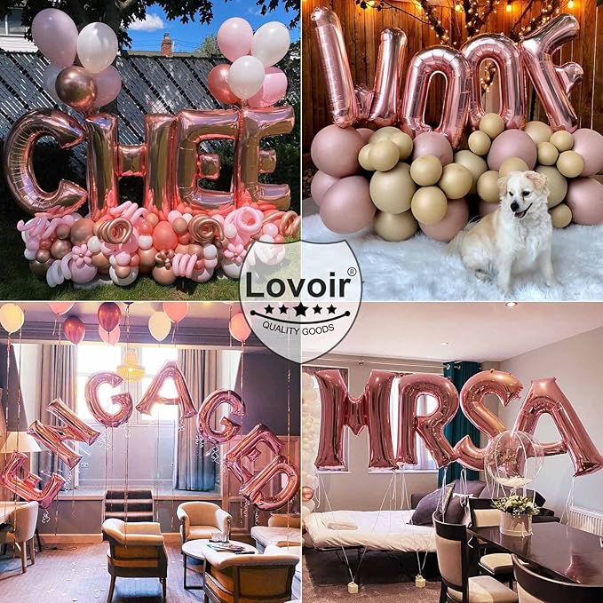 Lovoir 40 Inch Large Rose Gold Letter Y Balloons Big Size Jumbo Mylar Foil Helium Balloon for Birthday Party Celebration Decorations Alphabet Rose Gold Y