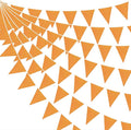46Ft Orange Party Decorations Orange Burlap Banner Triangle Pennant Flag Linen Garland Streamers for Vintage Little Cutie Birthday Rustic Groovy Baby Shower Fall Graduation Party Decorations