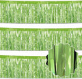 3 Pack 10 Ft Light Green Foil Fringe Garland Metallic Streamers Tinsel Banner Wall Hanging Garland Backdrop for Parade Floats, Halloween, Christmas, Thanksgiving, New Year Party Decorations