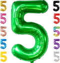 KatchOn, Big, Green Five Balloon Number - 40 Inch | Green Number 5 Balloon, 5th Birthday Decorations for Boys | Number Balloons for Happy Anniversary Decorations | Dinosaur birthday decorations