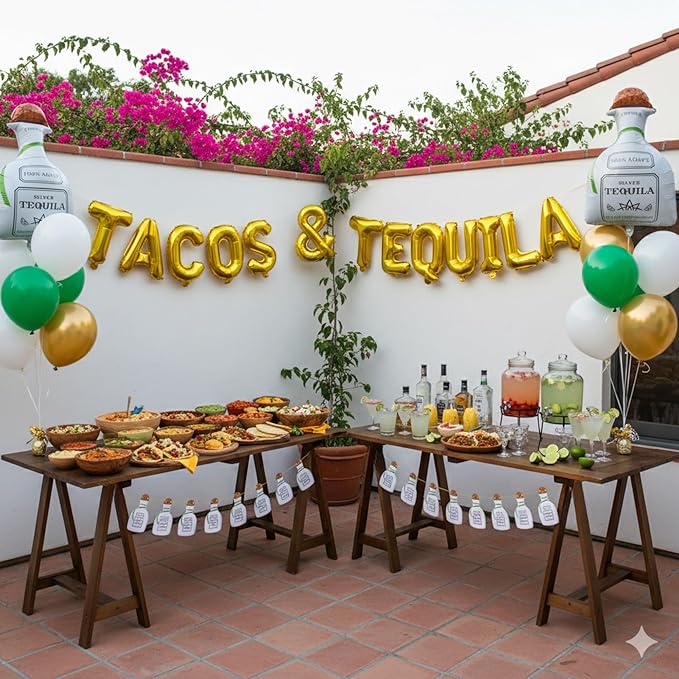Jumbo 30" Tequila Balloons (set of 2) Tequila Party Decorations 21st Birthday, Margs and Matrimony Bachelorette Party Margarita Balloon, Cinco de Mayo