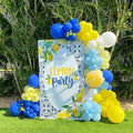 Lemon Royal Blue Yellow Balloon Garland Arch Kit with Lemon Foil Balloons for amalfi last toast on the coast Bachelorette Bridal Shower Decorations Main Squeeze Party Supplies