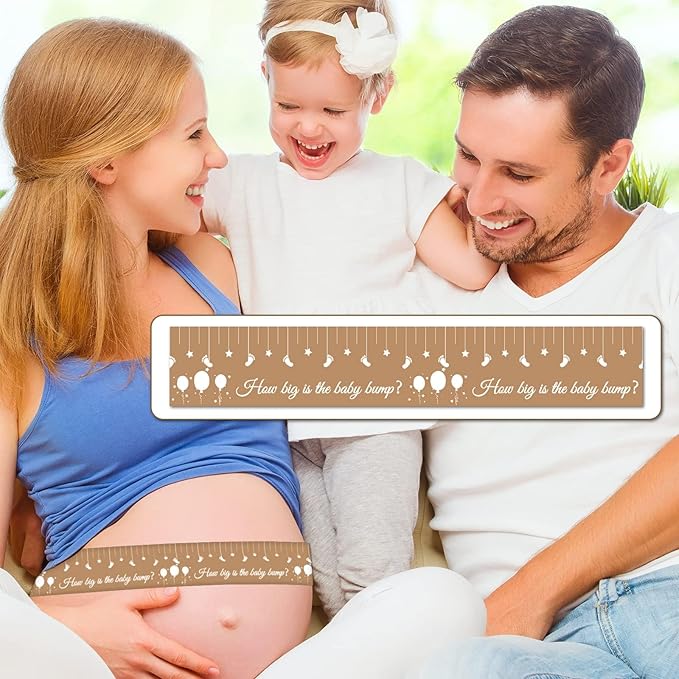 Baby Shower Games belly Measuring Tape How Big Is Mommy Belly Tape 150 feet Measure Baby Bump Tape Measuring Tape Pregnant Belly Bear Tummy Measuring Tape Party Favors Supplies for Boys Gender Neutral