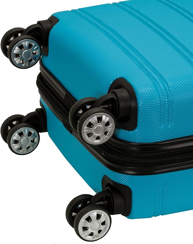 Rockland Melbourne Hardside Expandable Spinner Wheel Luggage, Carry-On 20", Turquoise