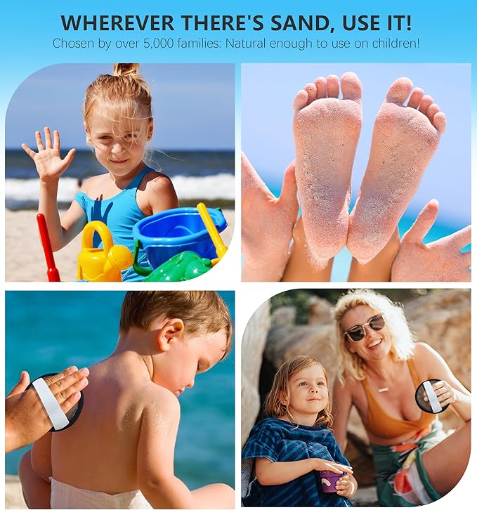 Antfuny Sand Remover Unicorn Eraser Removal Bag Mitt Brush Wipe Off Beach Vacation Essentials Travel Necessities Supplies Lake Day Activities Find Hawaii Trip Must Have Family Game Towel Sifter Cloud