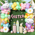 171Pcs Easter Balloon Arch Kit - Pastel Balloon Garland Kit with Bunny, Carrot & Daisy Balloons for Easter Party, Spring Birthday, Baby Shower, Rainbow Easter Supplies Party Decorations