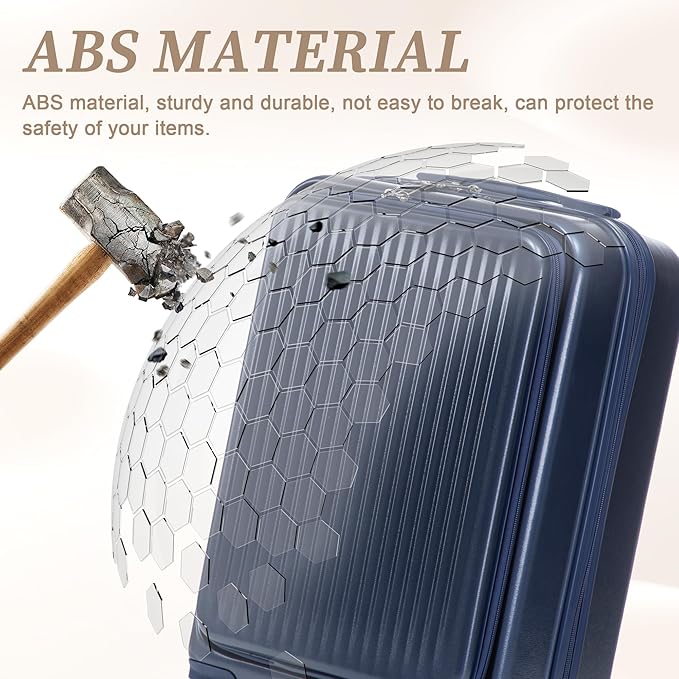 20/14 Inch Hardside Luggage, Lightweight Suitcase with Spinner Wheels