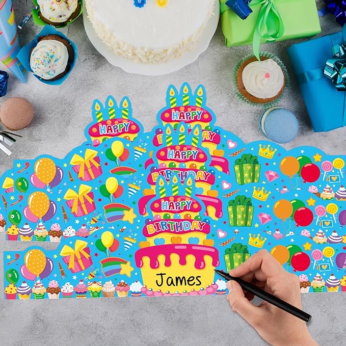 36 Pack Birthday Crowns for Kids Colorful Paper Party Hats Birthday Crown Set for Teachers Students Classroom