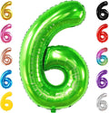 KatchOn, Giant Light Green Number 6 Balloon - 40 Inch | 6th Birthday Balloon for 6th Birthday Decorations | 6 Balloons for Birthday | 6 Year Old balloon for 6 Year Decorations