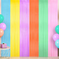 KatchOn, Pastel Multicolor Foil Fringe Curtains – Pack of 2 | Pastel Colourful Photo Backdrop, Rainbow Foil Fringe Backdrop | Easter Decorations for Home | Baby Shower, Birthday Decorations
