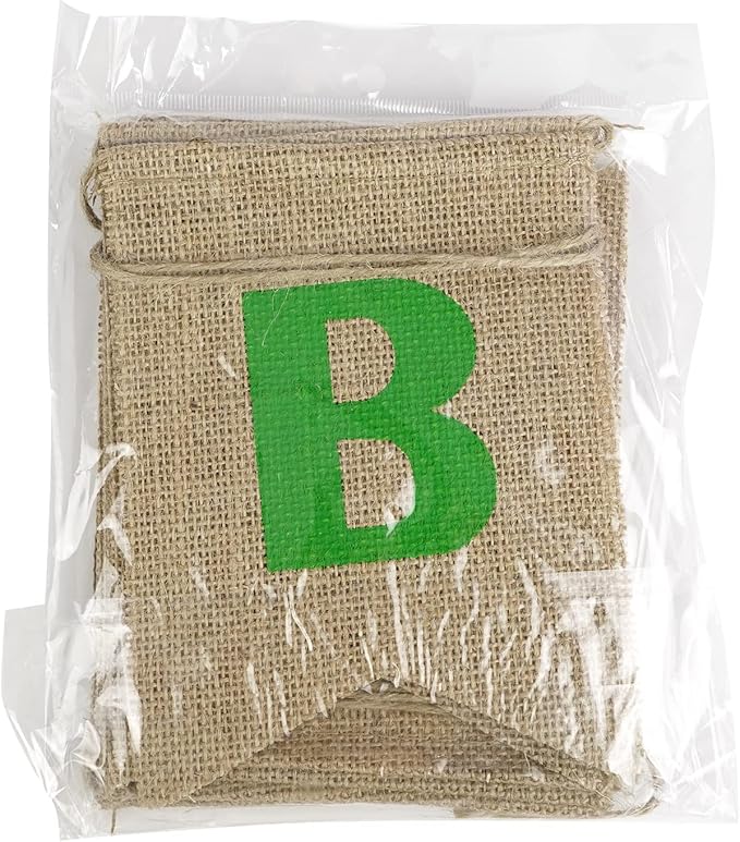 HUIHUANG Rainbow Birthday Banner Set - 2pcs Happy Birthday Banners - 15 Flags - 5" x 78" - Burlap Material - Perfect for Birthday Parties