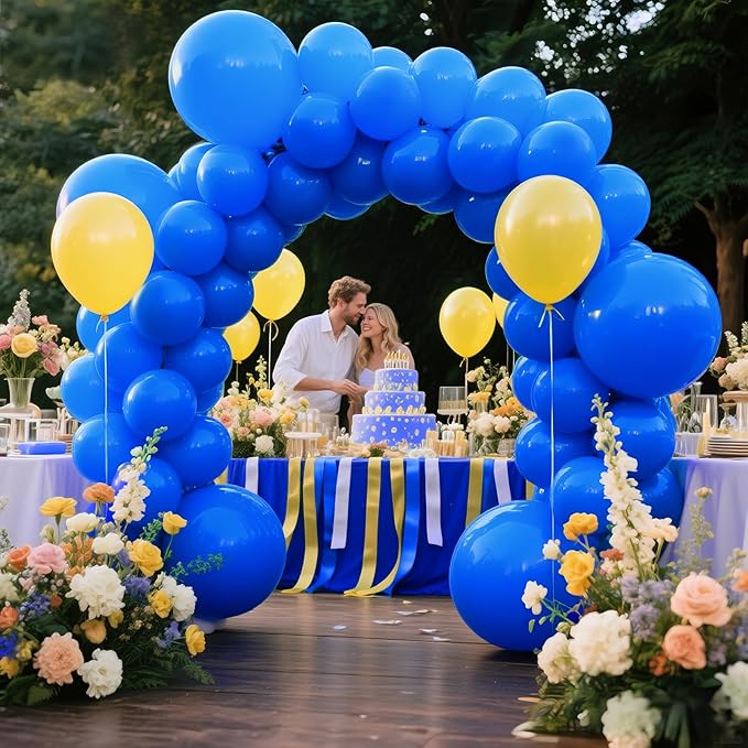 KAWKALSH Blue Balloon Arch Kit 111Pcs 18 12 5 Inch Latex Party Balloons Garland for Birthday Baby Shower Wedding Engagement Anniversary Christmas Party Decorations