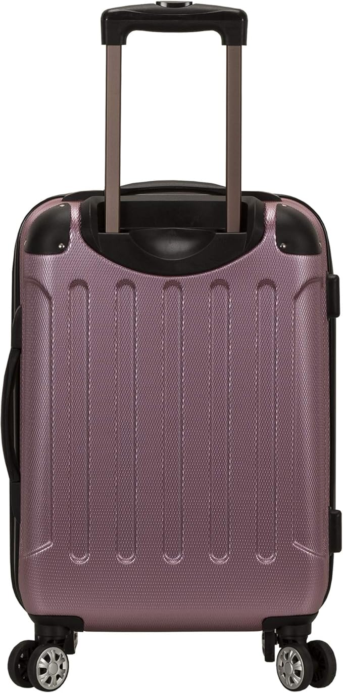 Rockland London Hardside 3 Piece Expandable Spinner Wheel Luggage Set, (20"/24"/28"), Pink